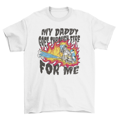 Cool firefighter dad t-shirt