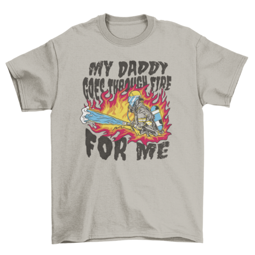 Cool firefighter dad t-shirt