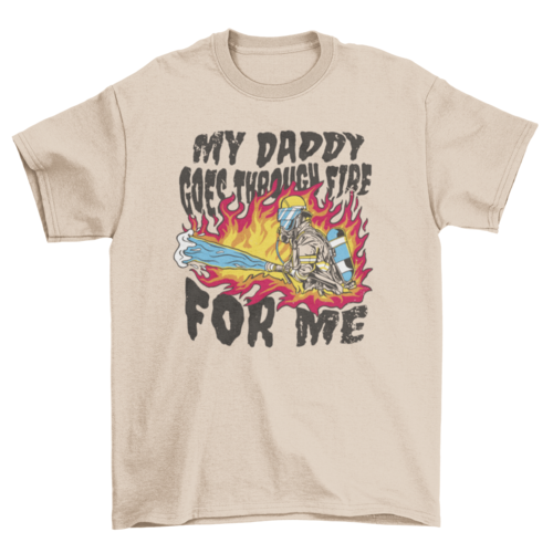 Cool firefighter dad t-shirt